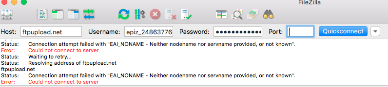 neither nodename nor servname provided or not known